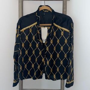 Zara TRF blouse with rope detail| NWT| Size XL